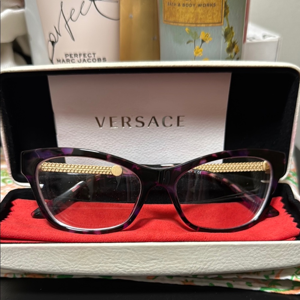 Versace Purple Cat-Eye Glasses